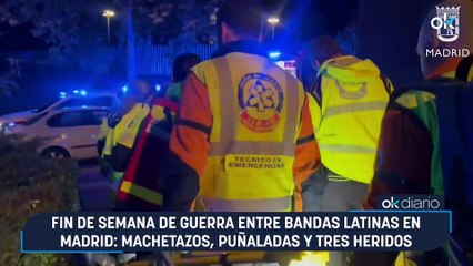 Fin de semana de guerra entre bandas latinas en Madrid: machetazos, puñaladas y tres heridos