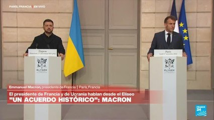 Macron y Zelenski firman acuerdo de compra de aviones Rafale y otras armas