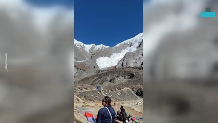 Massive Avalanche Thunders Down Mountain
