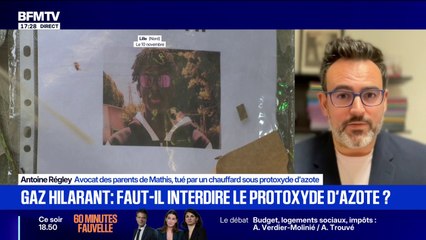 Antoine Régley, avocat des parents de Mathis, tué par un chauffard sous protoxyde d'azote, souhaite "inscrire ce gaz sur la liste des stupéfiants"