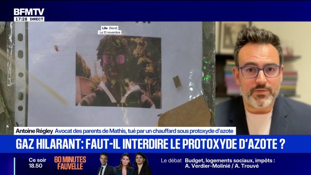 Antoine Régley, avocat des parents de Mathis, tué par un chauffard sous protoxyde d'azote, souhaite inscrire ce gaz sur la liste des stupéfiants