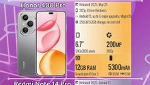Oppo Reno15 Pro VS Honor 400 Pro VS Redmi Note 14 Pro