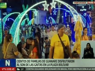 Portugueseños acompañaron el encendido de luces navideñas en la Plaza Bolívar y el Palacio de Gobierno