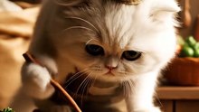 Adorable Poor Cat Selling Food on a Street Shop — Heart-Melting Viral Moment!
