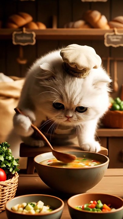 Adorable Poor Cat Selling Food on a Street Shop — Heart-Melting Viral Moment!