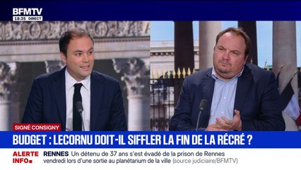 Budget: "Sébastien Lecornu est dans son rôle de Premier ministre [...] il est temps de siffler la fin de la récréation", déclare Charles Consigny, avocat