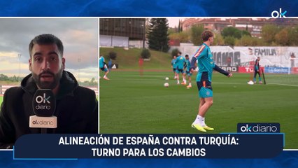Alineación de España contra Turquía: turno para los cambios