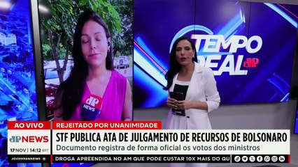 STF rejeita por unanimidade recursos da defesa de Jair Bolsonaro