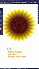 Cara mudah gambar bunga Matahari