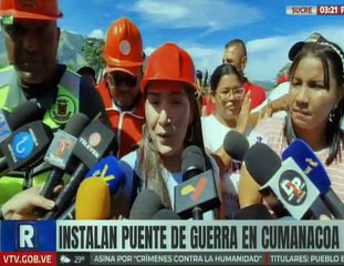 Sucre | MPPT instaló puente provisional en Cumanacoa para atender contingencia en la entidad