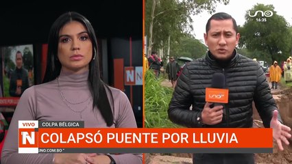 COLAPSÓ PUENTE POR LLUVIA EN COLPA BÉLGICA