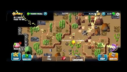 Diggy's Adventure, Old Dam, Scouts: UFO Mystery, Tasks of the Story only.