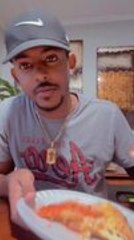 Pizza Toppings Slip off Slice When Man Picks It Up