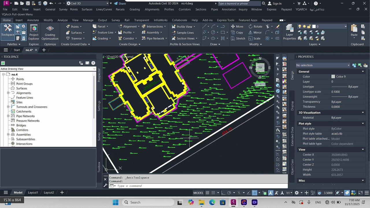 Session no. 4  in CIVIL 3D by ABOUELNIL