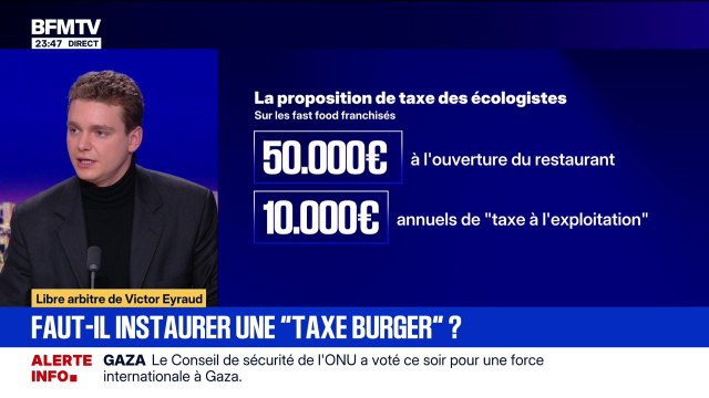 LIBRE ARBITRE DE VICTOR EYRAUD - Taxe burger: une addition salée pour les fast-foods ?