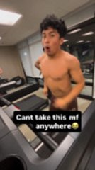 Man Falls On Treadmill During Towel Prank