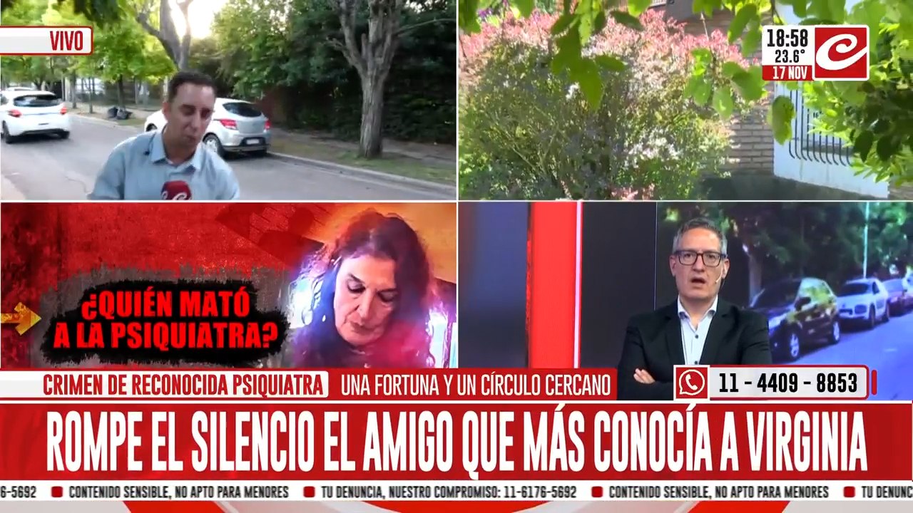 Crimen de reconocida psiquiatra: "El detenido le manejaba la plata"