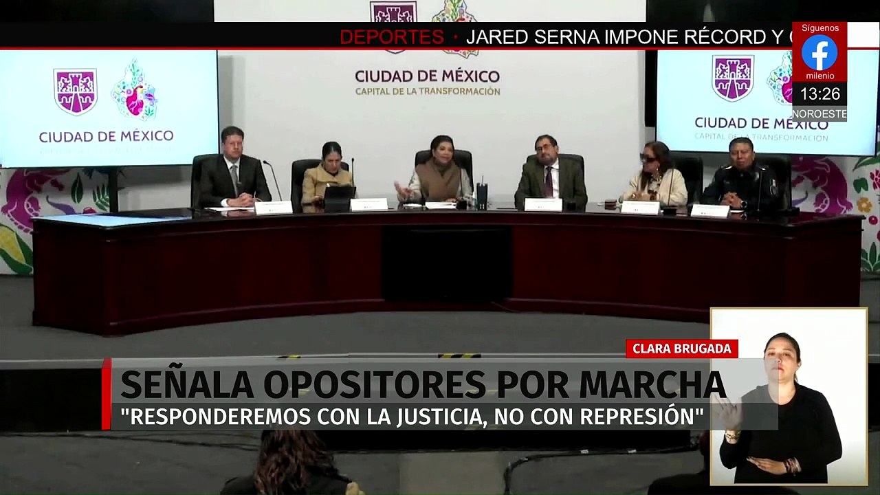 Clara Brugada atribuye la marcha de la Generación Z a grupos opositores
