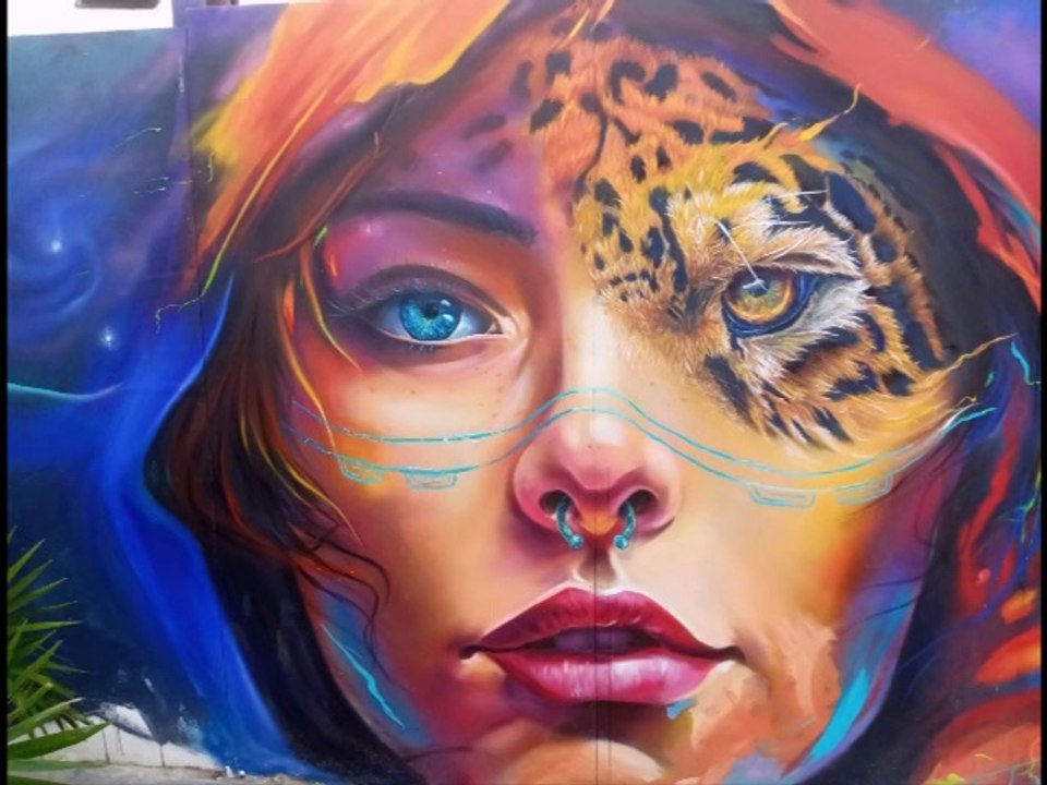 Playa Street Art #12  Arana   Palo!