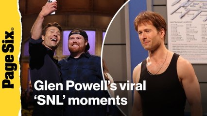 Glen Powell's viral 'Saturday Night Live' moments – Leslie Bibb, Fall Out Boy react