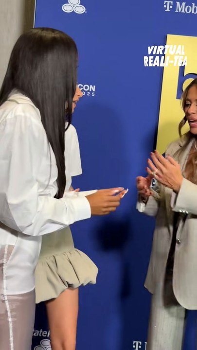 Ciara Miller congratulating Dolores Catania on engagement