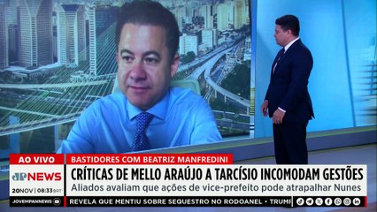 Deputado comenta críticas do vice-prefeito de SP à Tarcísio sobre Cracolândia