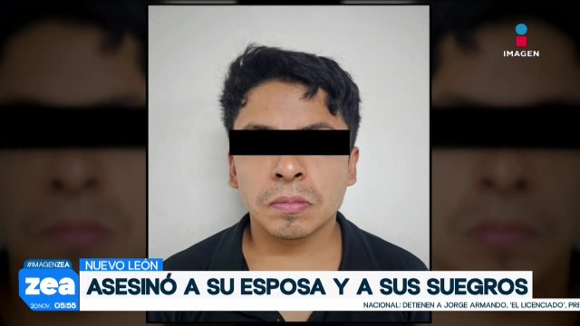 Detienen a hombre que asesinó a su esposa y a sus suegros en Nuevo León