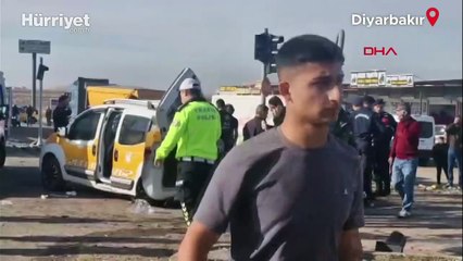 Diyarbakır’da TIR'ın taksiye çarptığı kazada ölü ve yaralılar var