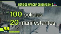 Siete detenidos en la marcha de la Generación Z fueron trasladados al Reclusorio Norte