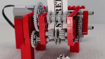 Shredding Paper with Lego Gears
