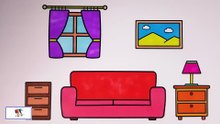 Drawing and Coloring a Living Room - 1