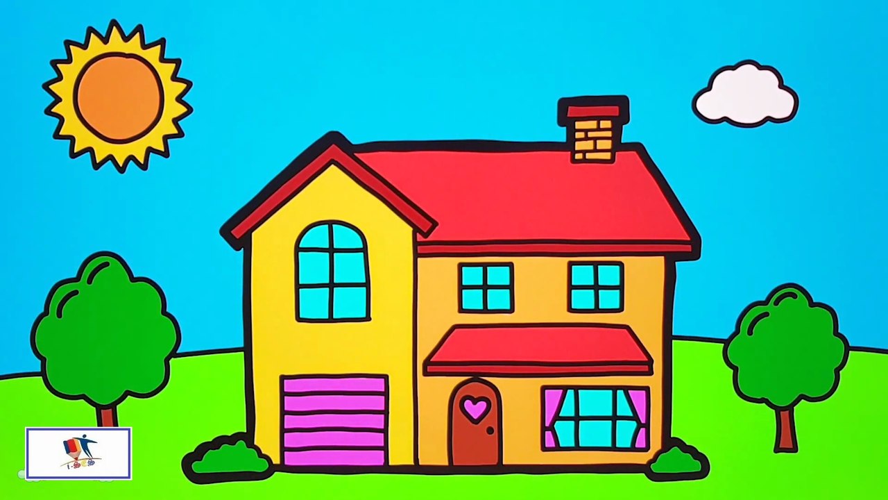 Drawing and Coloring a House - 2