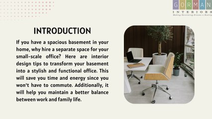 7 Tips to Design Basement Office Interior