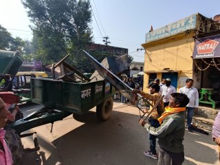 होप सर्कस, घंटाघर व काशीराम चौराहे से निगम ने हटाए अतिक्रमण