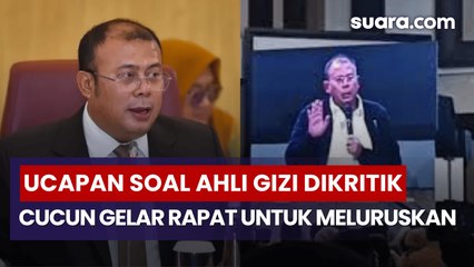 Pernyataan soal Ahli Gizi Tuai Kritik, Cucun Klarifikasi dan Gelar Rapat Lanjutan