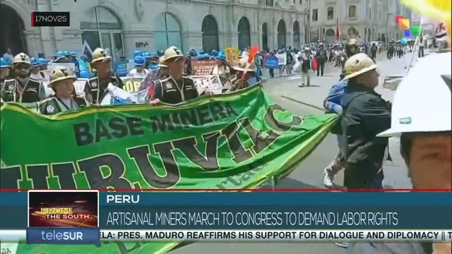 PERU l Artisanal miners march to congress to demand labor rights