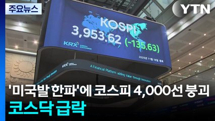 '미국발 한파'에 코스피 4,000선 붕괴...코스닥 급락 / YTN
