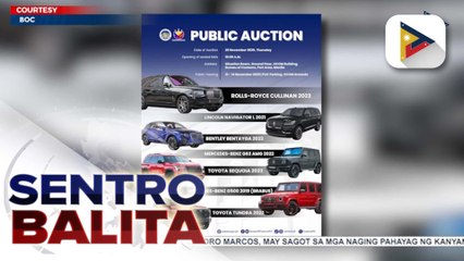 5 indibidwal, nagparehistro para sa auction ng 7 luxury vehicles ng mga Discaya ayon sa BOC