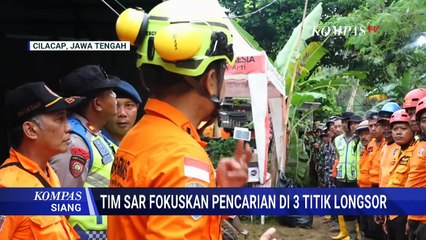 Hari Ke-6 Pencarian Korban Longsor Cilacap: Fokus di 3 Titik Longsor, Tim SAR Divaksin Tetanus