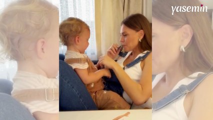 Aslı Enver kızıyla yeni bir paylaşım yaptı! Minik Elay'ın meraklı bakışları güldürdü