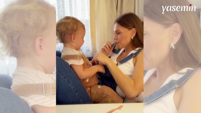 Aslı Enver kızıyla yeni bir paylaşım yaptı! Minik Elay'ın meraklı bakışları güldürdü