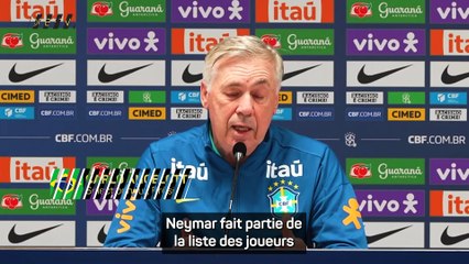 Ancelotti confie suivre l'évolution de Neymar pour un éventuel retour