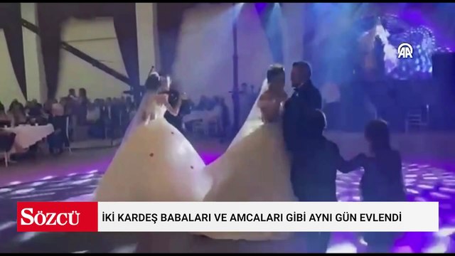 İki kardeş babaları ve amcaları gibi aynı gün evlendi