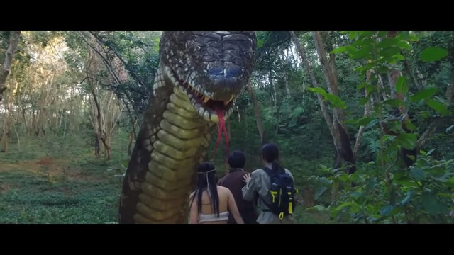 【Hot Monster Movie】Giant snakes seal off island! Girl control them—team hunted deep in Snake Island!