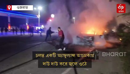 চলন্ত অ্যাম্বুল্যান্সে আগুন, পুড়ে মৃত সদ্যোজাত-সহ 4