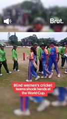 India’s and Pakistan’s blind women’s cricket teams shook hands