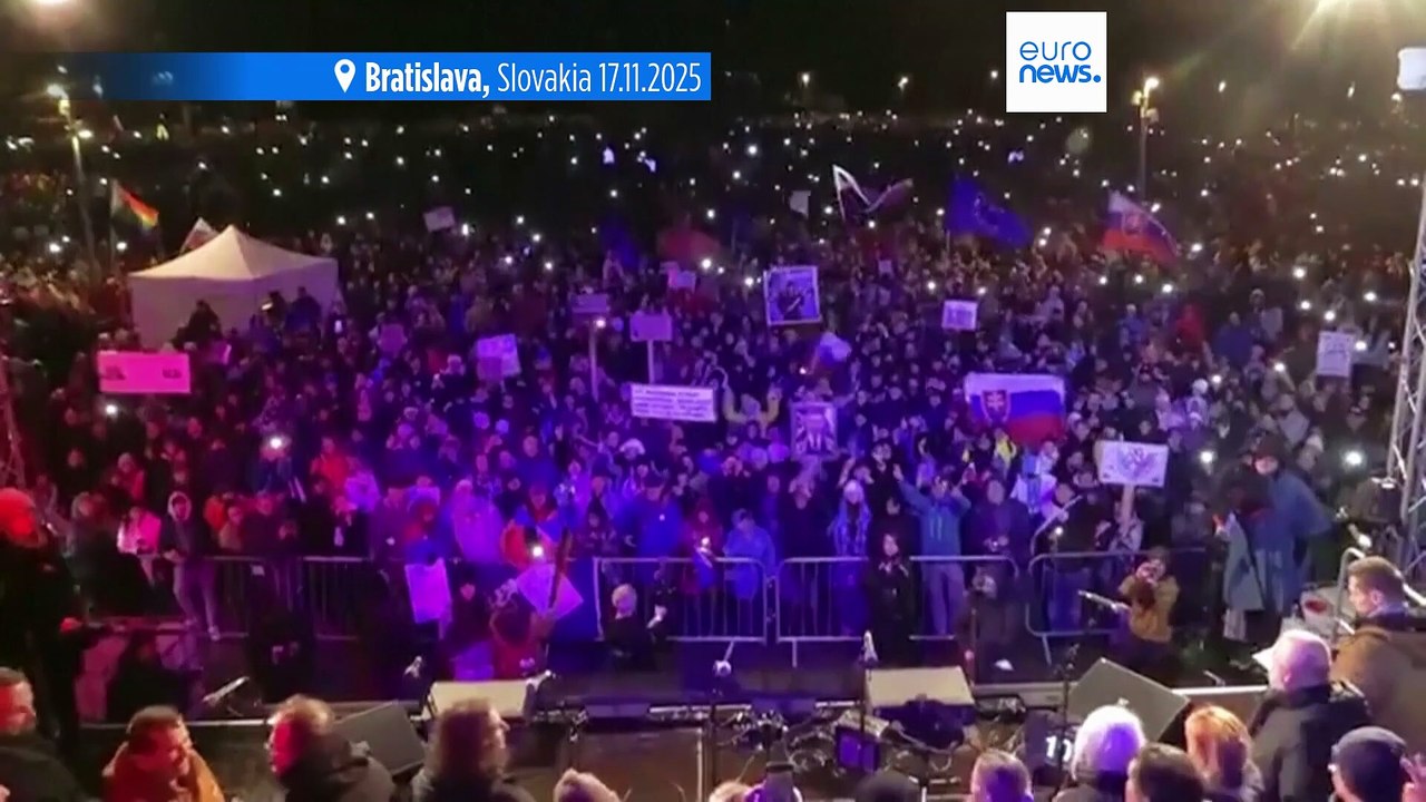 Thousands in Slovakia and Czech Republic rally...