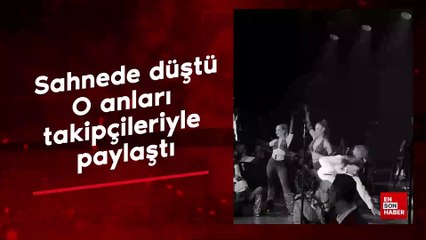 Şarkıcı Çelik sahnede düştü: O anları takipçileriyle paylaştı