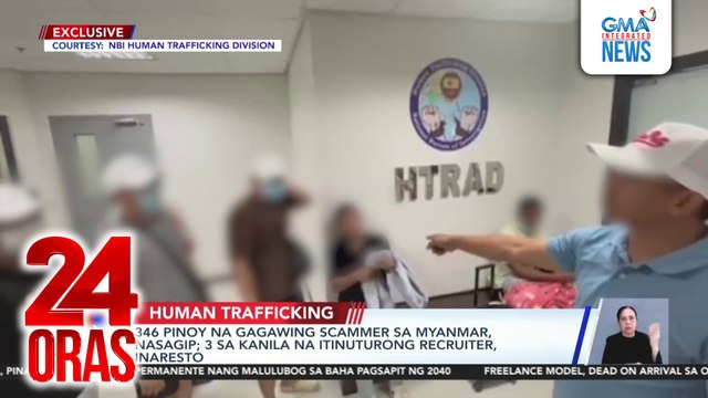 346 Pinoy na gagawing scammer sa Myanmar, nasagip; 3 sa kanila na itinuturong recruiter, inaresto | 24 Oras