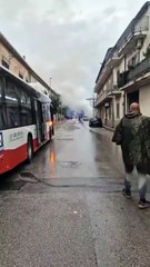 Macerata Campania (CE) - Strada bloccata per un auto in fiamme (18.11.25)